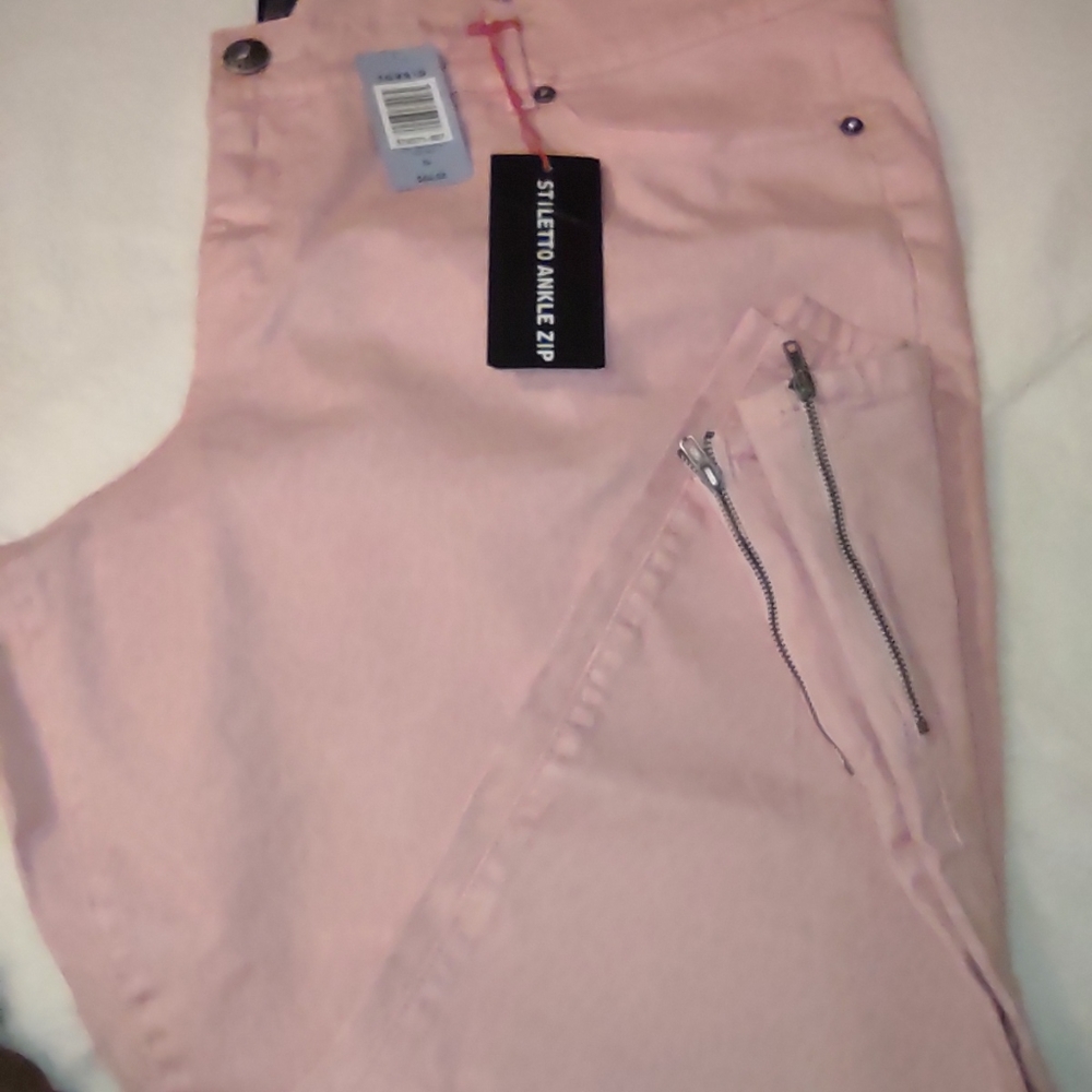 NWT Torrid Stiletto Ankle zip PINK LPRD size 24 - Picture 7 of 9